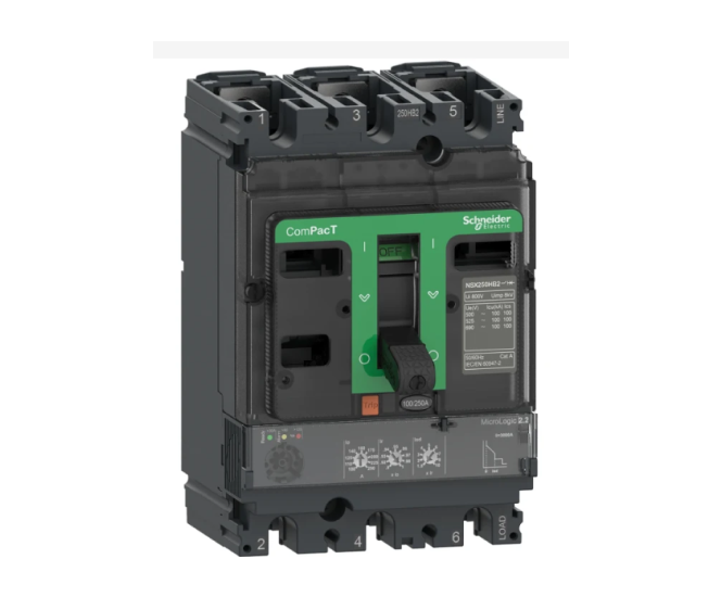 Schneider Electric, ComPact NSX, C25F Molded Case Circuit Breaker 3-Pole 250A, Breaking Capacity 36 kA